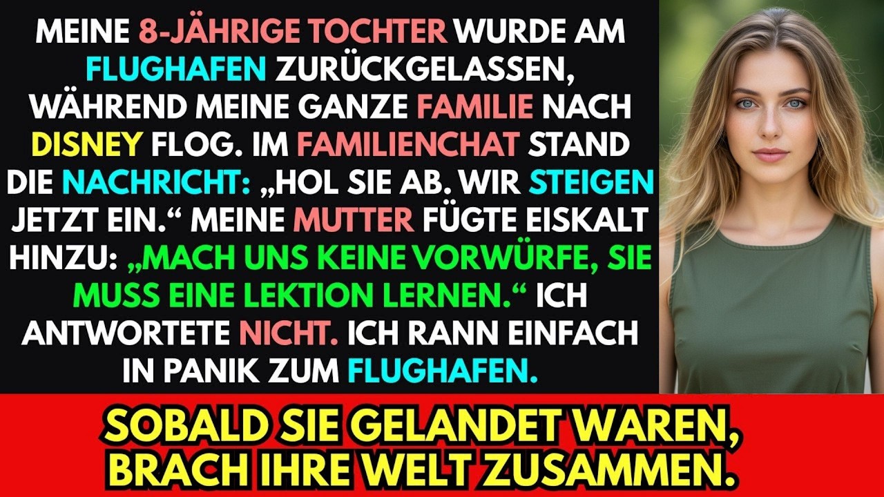„Sie wird ihre Lektion lernen“, sagte mein Vater, nachdem er meine 8-Jährige am Flughafen zurückließ
