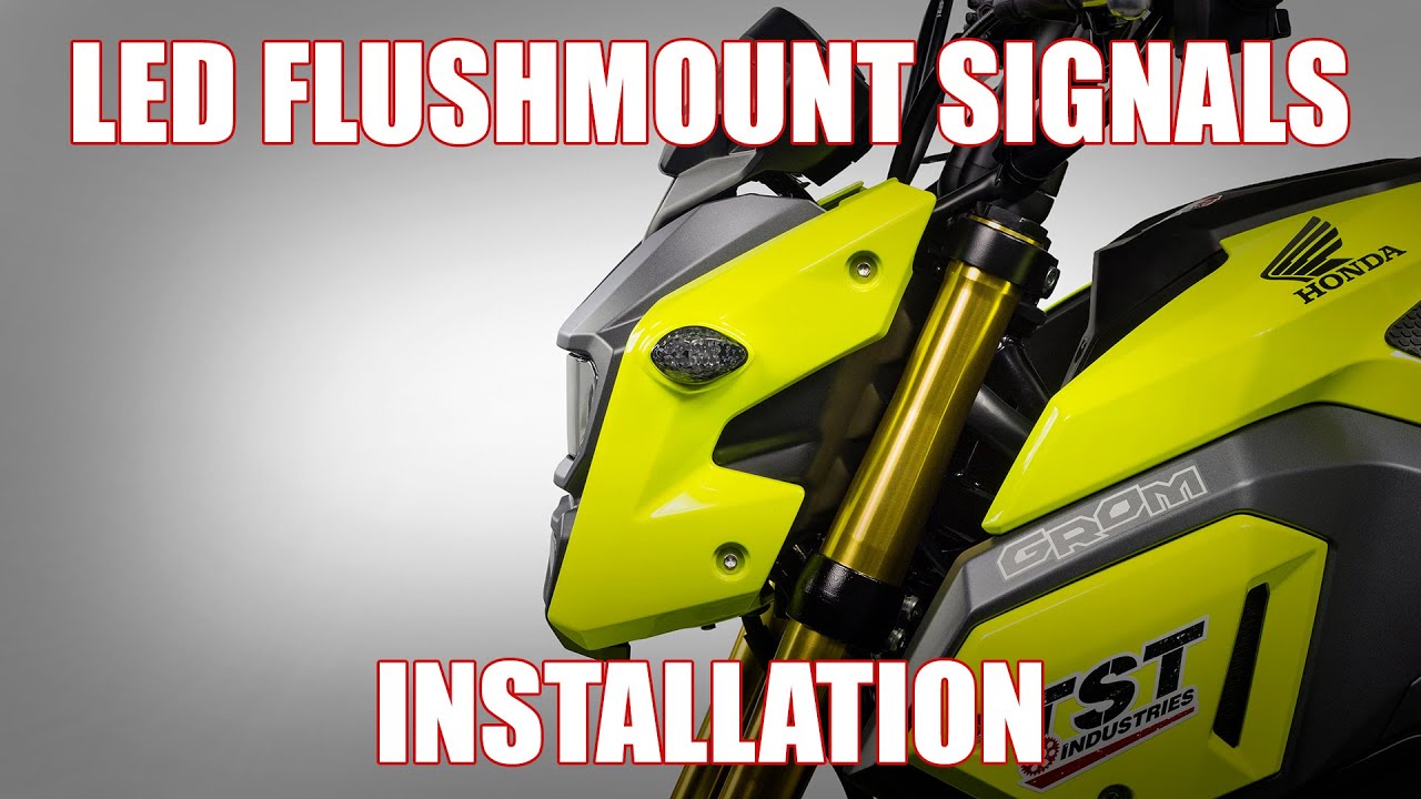 How to install LED Flushmount Signals on a 2017+ Honda Grom by TST Industries