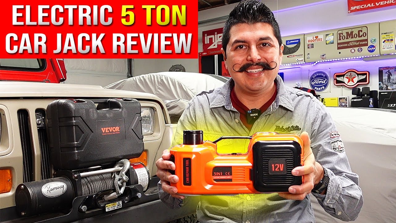 12V Electric Car Jack Kit Review (Vevor 5 Ton, Air Compressor & Portable Hydraulic Jack)