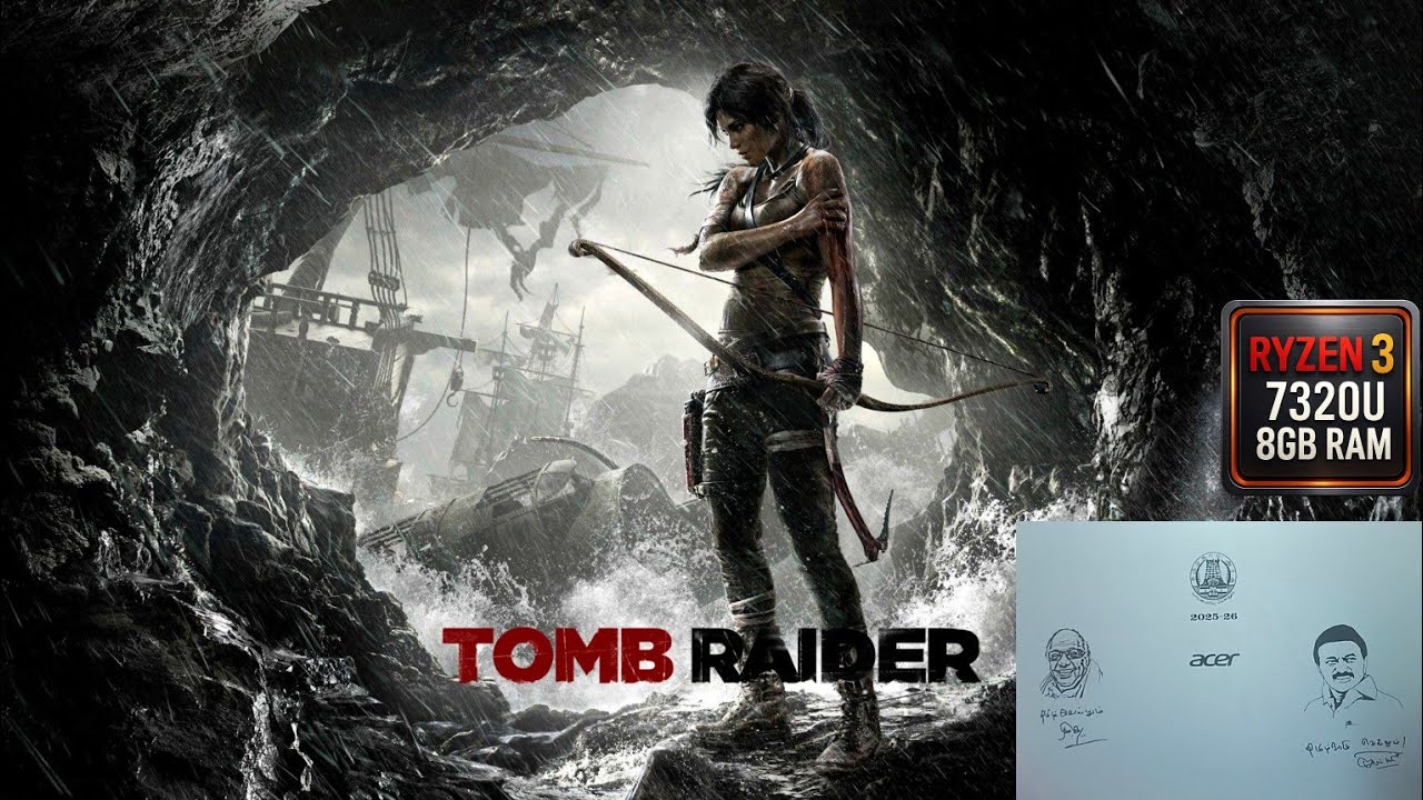 TOMB RAIDER IN TN GOVT LAPTOP | RYZEN 3 7320U