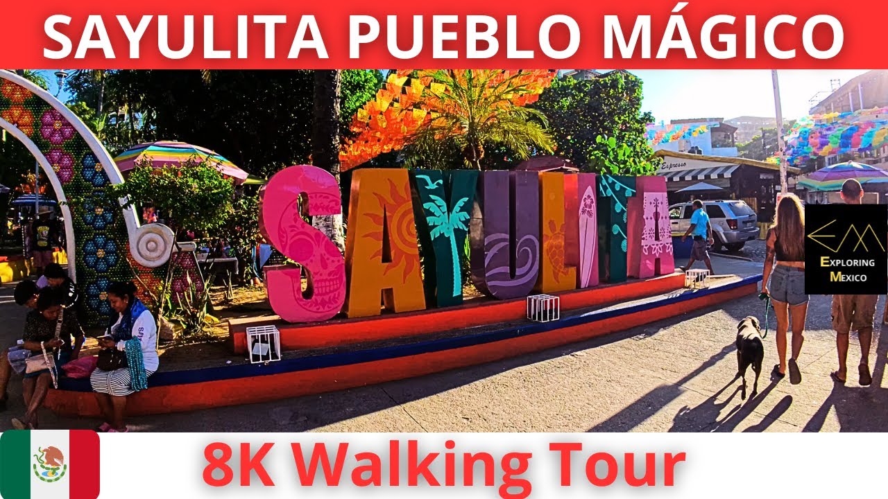 SAYULITA Playa y Pueblo Mágico 8K Walking Tour | Nayarit 🇲🇽