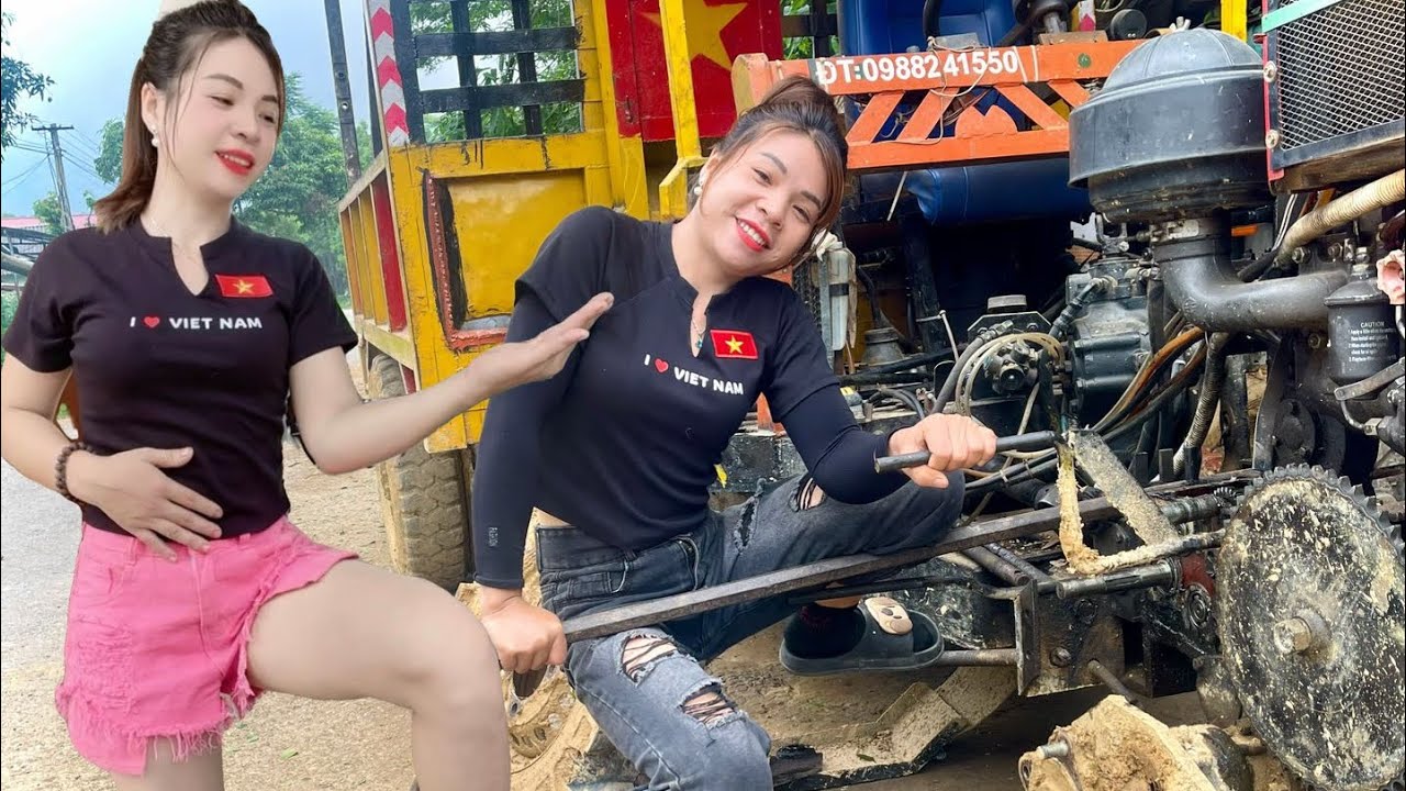Hero Girl: Female Mechanic Restored Tractor With Broken Bearing