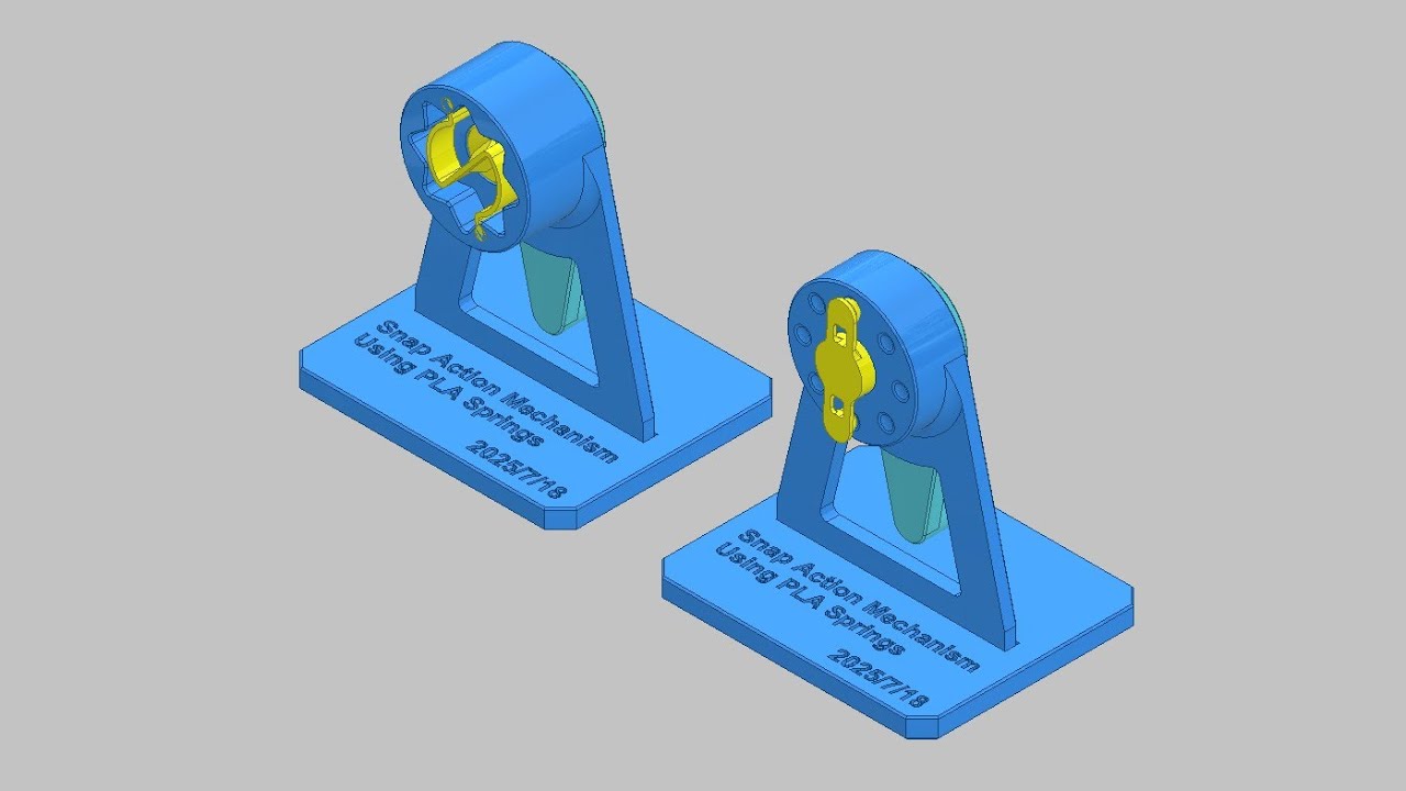 《3D列印》利用 PLA 彈簧的角度定位機構測試