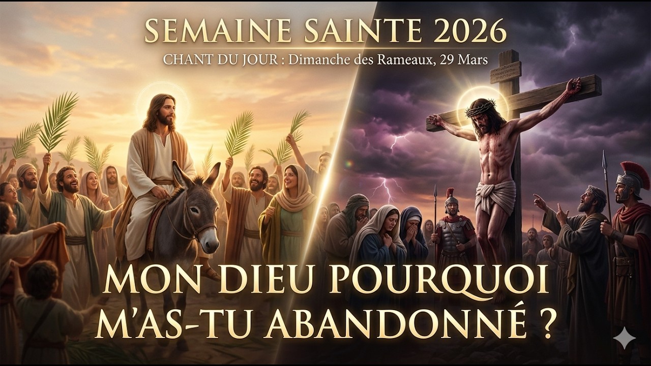 CHANT DU JOUR : DIMANCHE DES RAMEAUX 29 Mars | Semaine Sainte 2026 - Mon Dieu mon Dieu