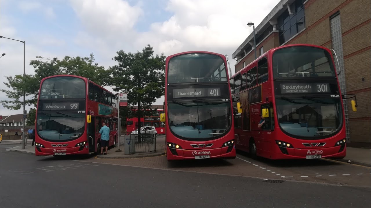 FRV: NEW ROUTE + FIRST DAY (arriva london) 301 Woolwich to Bexleyheath SC DW455 LJ61 CFD
