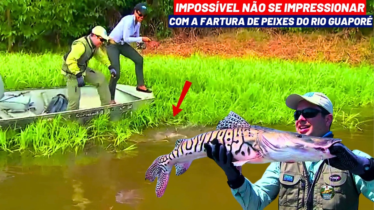 NO INCRÍVEL RIO GUAPORÉ BATEMOS EM UMA LAGOA PERDIDA NO MEIO DA FLORESTA CHEIA DE PEIXES.