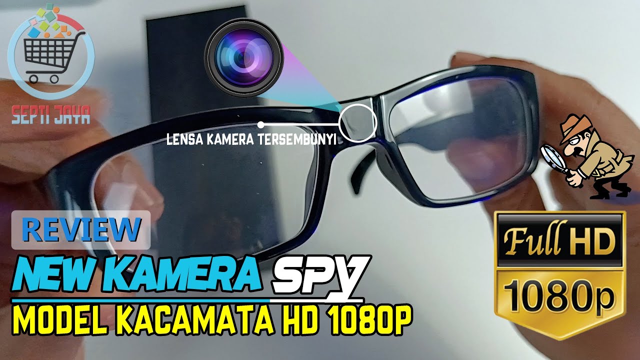 REVIEW UNBOXING TUTORIAL KAMERA SPY MODEL KACAMATA TERBARU RESOLUSI 1080P TAMPILAN KEREN ABISS