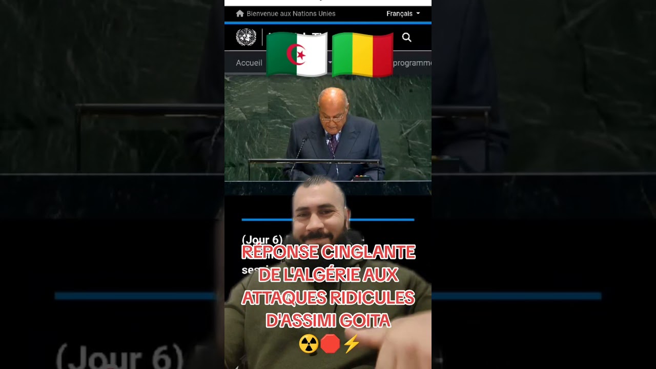 R&Eacute;PONSE CINGLANTE DE L'ALG&Eacute;RIE AUX ATTAQUES RIDICULES D'ASSIMI GOITA ☢️🛑⚡