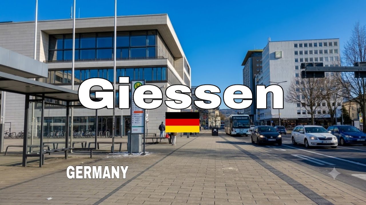 Giessen Germany Walking Tour | Exploring the University City in Hesse | 4K 60fps