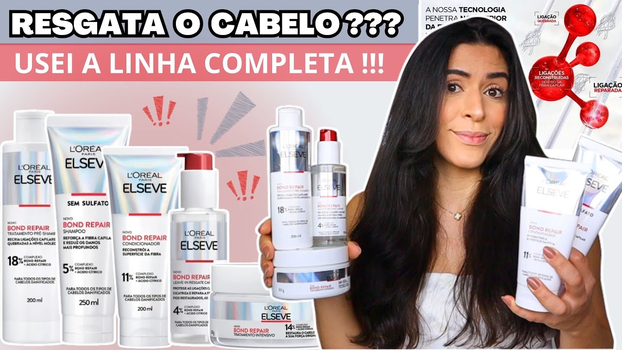 Elseve Bond Repair  L'Oreal Paris - Como usar? Funciona mesmo? - TESTEI A LINHA COMPLETA