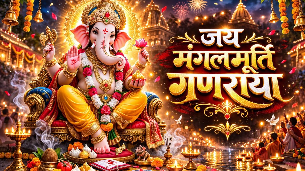 जय मंगलमूर्ति गणराया 🙏 | Ganpati Bappa Morya Bhajan 2026 | Powerful Ganesh Bhajan | Morning Aarti