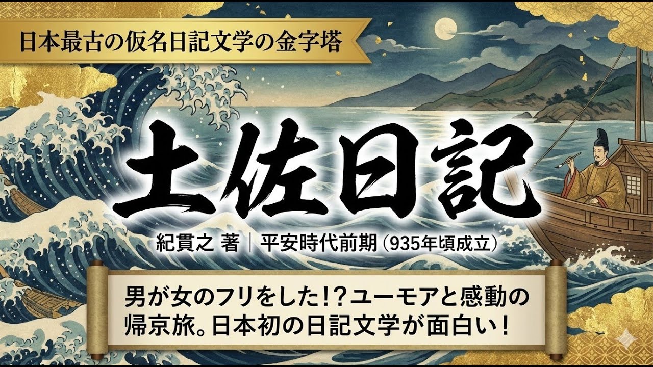 土佐日記：1000年前のおじさん官僚が「女性」になりすまして書いた、涙と笑いの感動実話、後の日本文学にすさまじい影響を与えたのはなぜ？