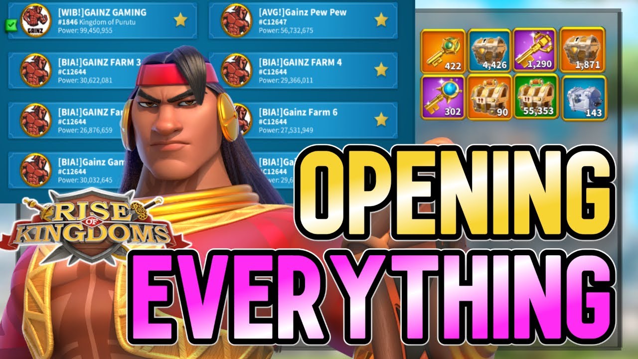 Hoarder Opening EVERYTHING 🔴LIVE!🔴 | Rise of Kingdoms