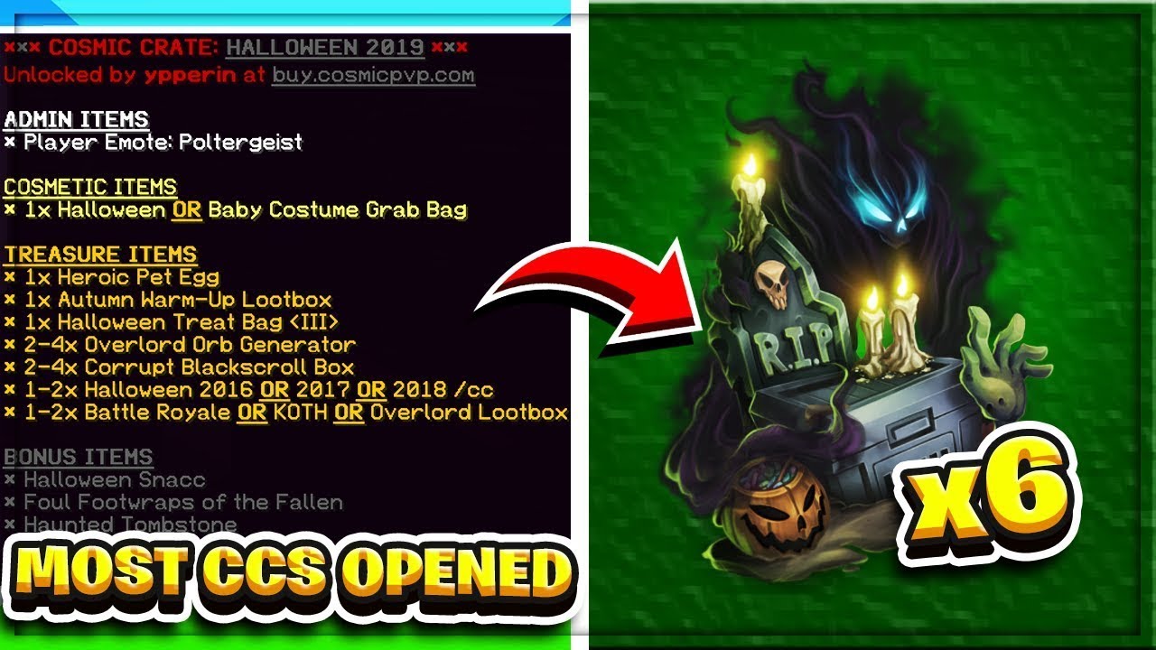 OPENING THE BRAND NEW COSMIC CRATE HALLOWEEN 2021!! *PULLING INTERSTELLAR!* | CosmicPVP