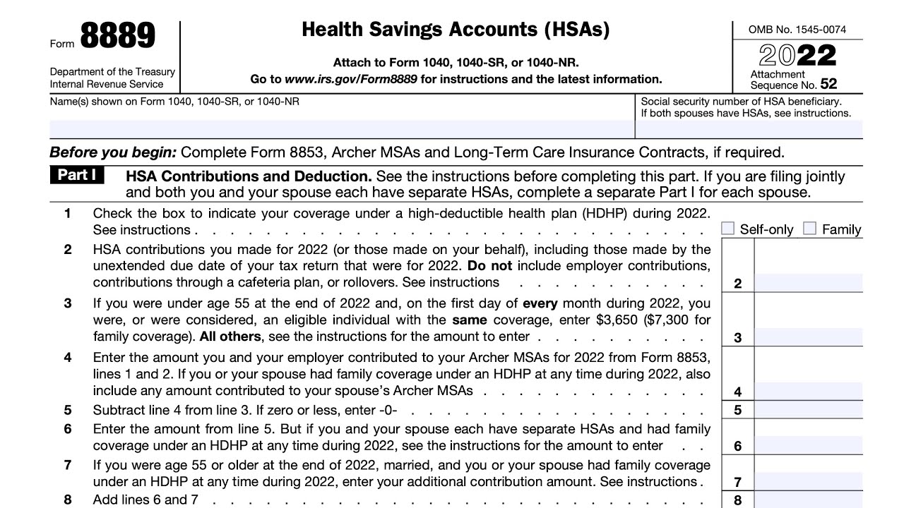 IRS Form 8889 walkthrough ARCHIVED COPY - READ COMMENTS ONLY