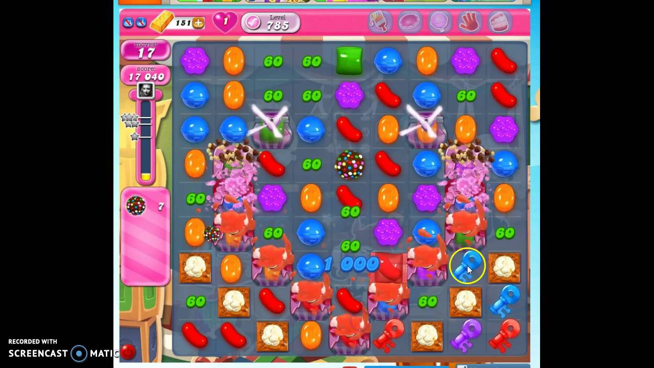 Candy Crush Level 785 help w/audio tips, hints, tricks
