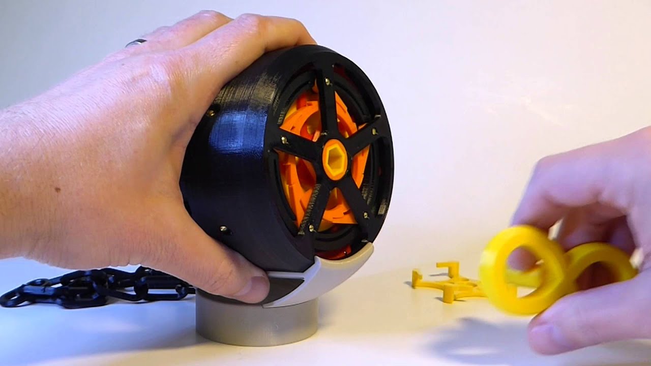 3d-printed Watch with Tourbillon - Winding, Set Time, Unwinding