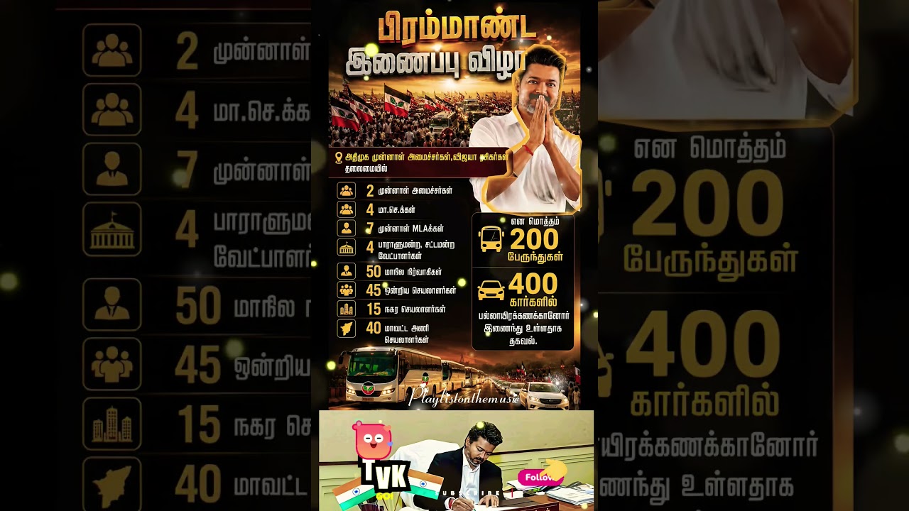பிரமாண்டமான இணைப்பு விழா✨TVK || manadu #thalapathyvijay​ #ytshorts​ #vijay​#jananayagan​#campaign
