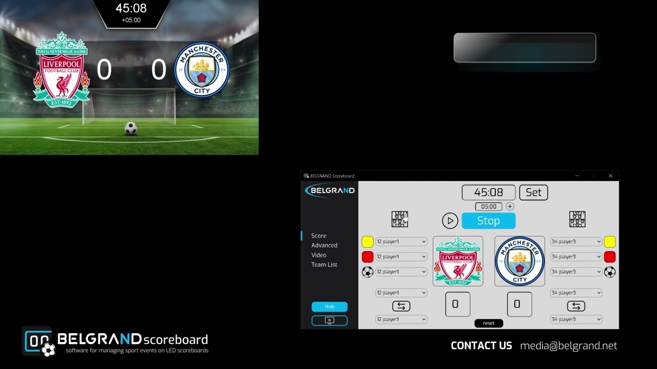BELGRAND Scoreboard software - football