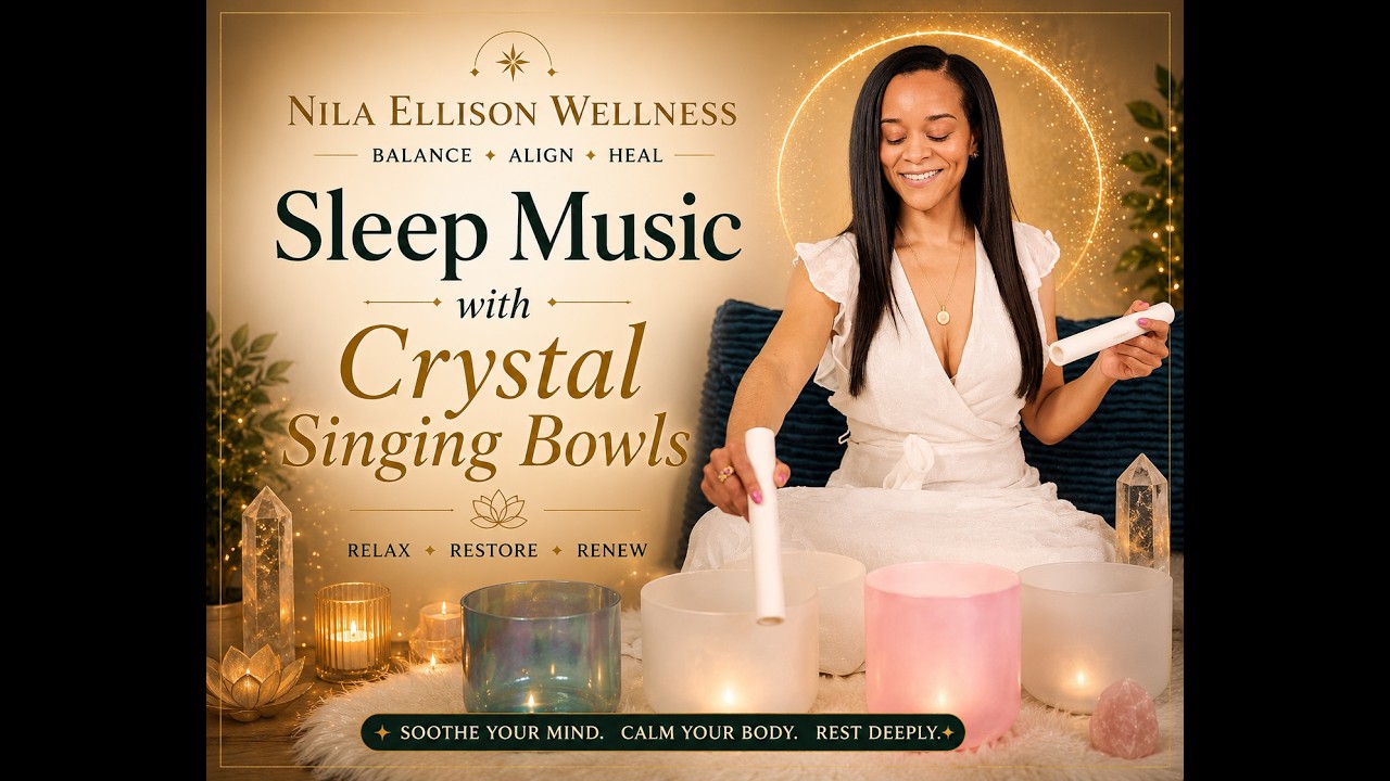 Before Bed Sleep Music | Soft Crystal Singing Bowls