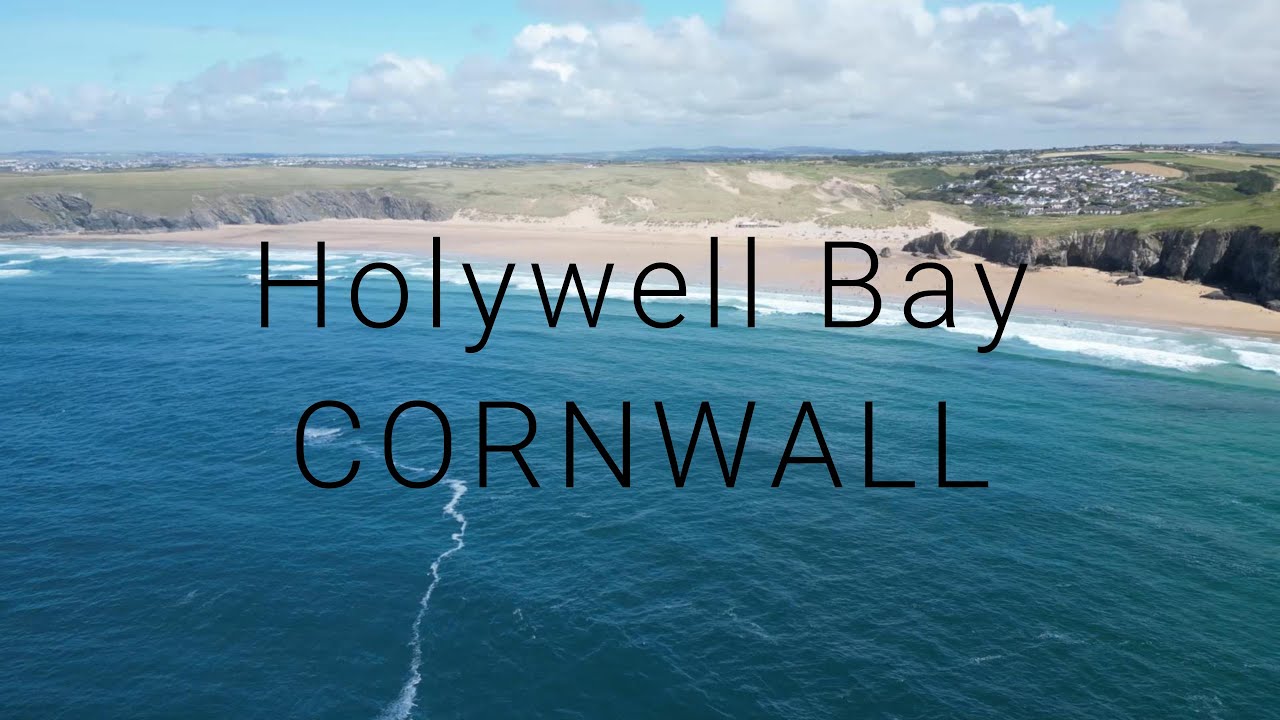 HOLYWELL BAY 🏝️🍹⛱️🌞 🌊 - NEWQUAY - From Above in 4K