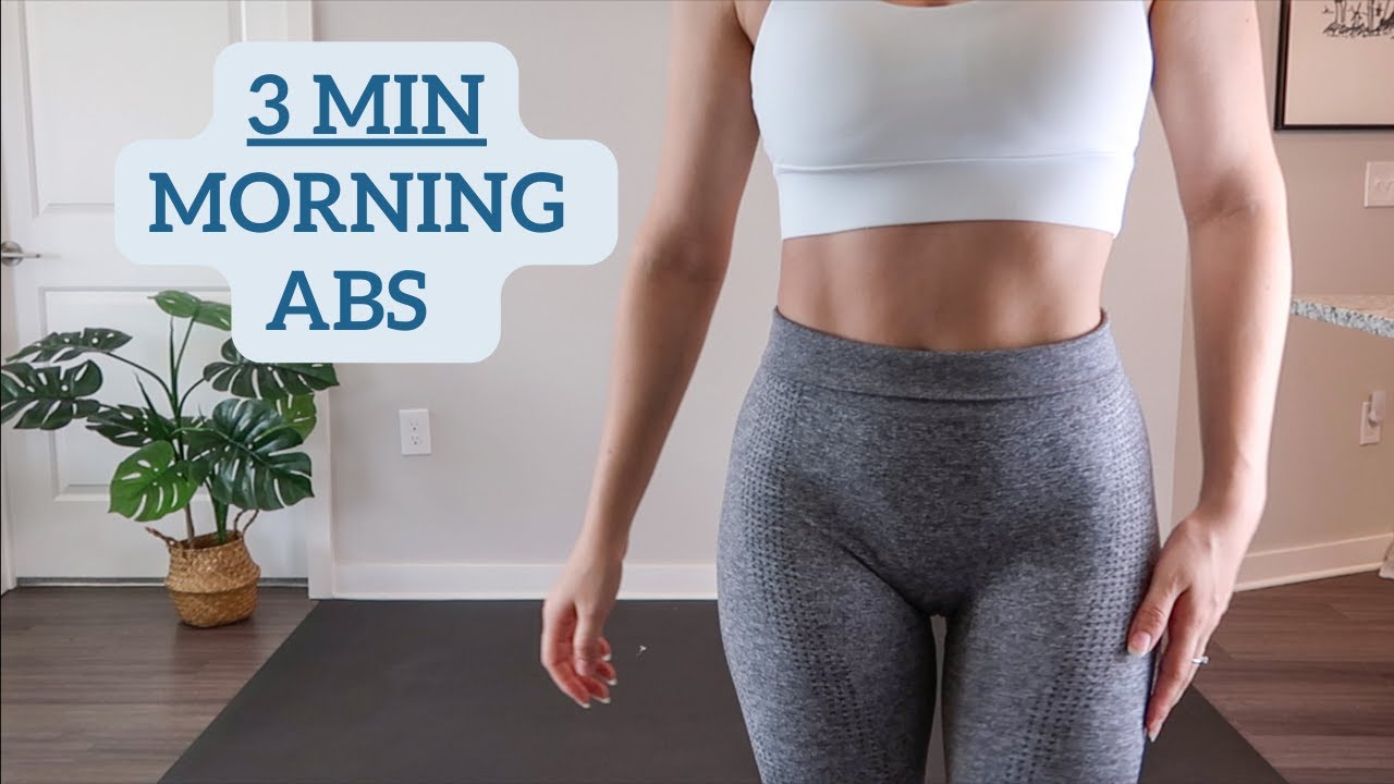 3 MIN MORNING ABS WORKOUT ROUTINE // Burn Belly Fat