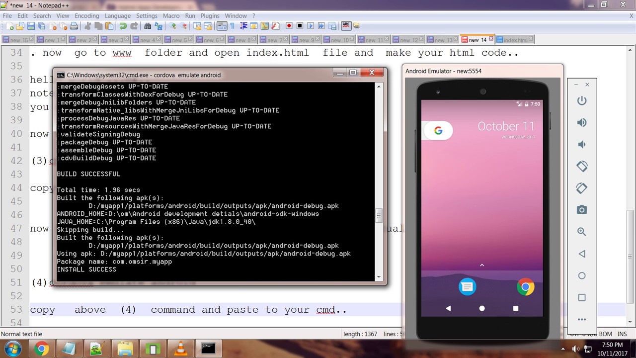Creating your first Hello World app with Tools for Apache Cordova