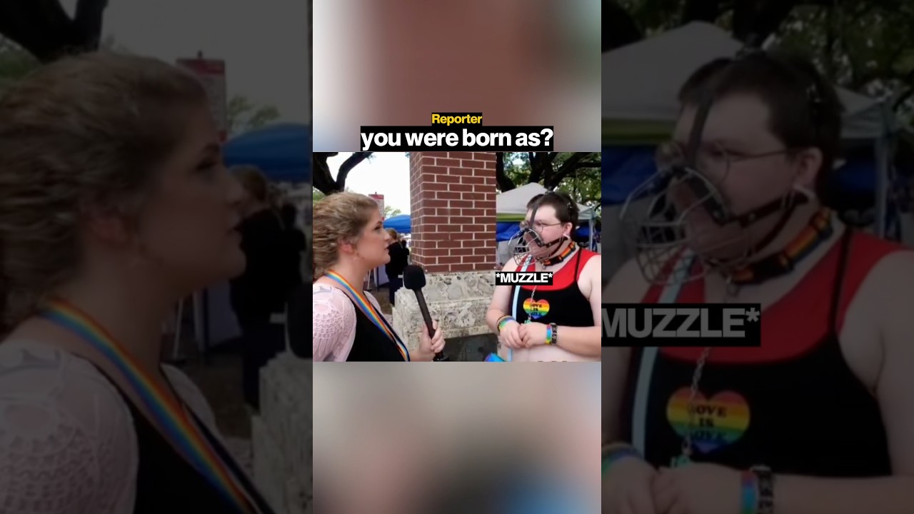 Reporter Interviews Pride Event Attendee