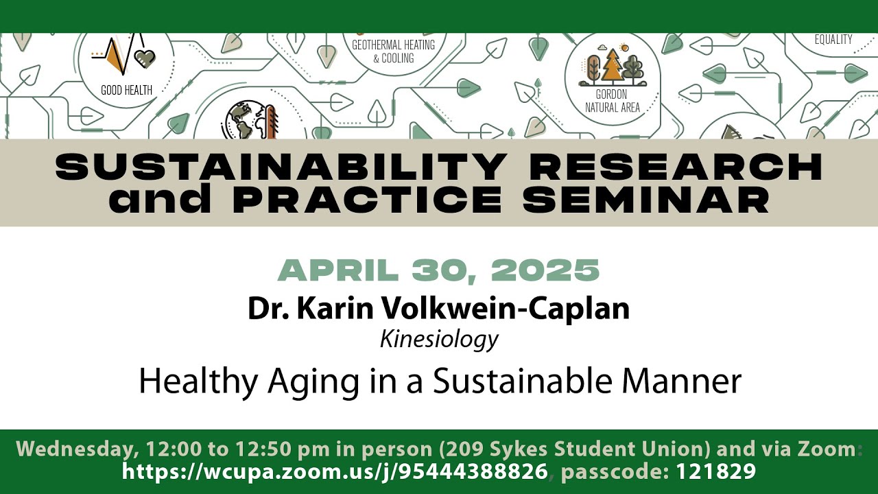 SRPS Spring '25 4/30: Heathy Aging in a Sustainable Manner