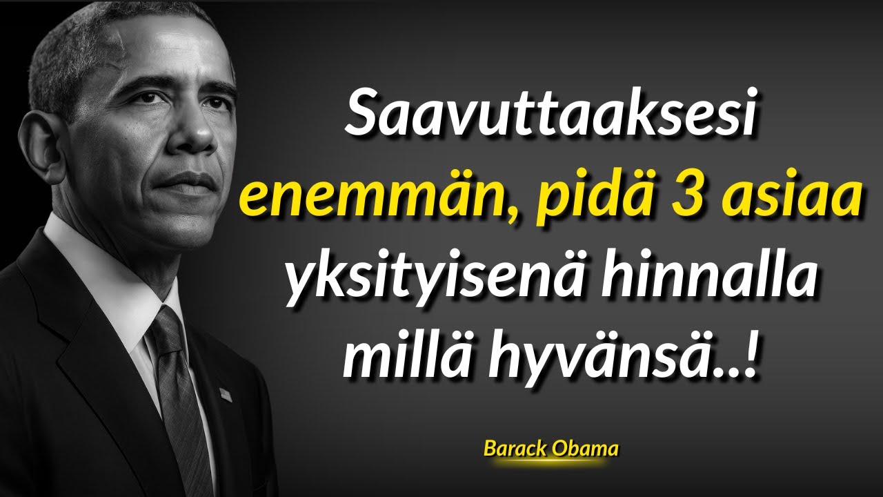 Barack Obaman lainaukset: Motivaatio ja inspiraatio | Elämän oppitunteja nuorille menestykseen