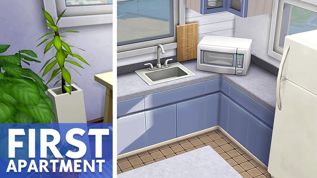 Minimal 1br Apartment in Evergreen Harbor 🌱 | Sims 4
