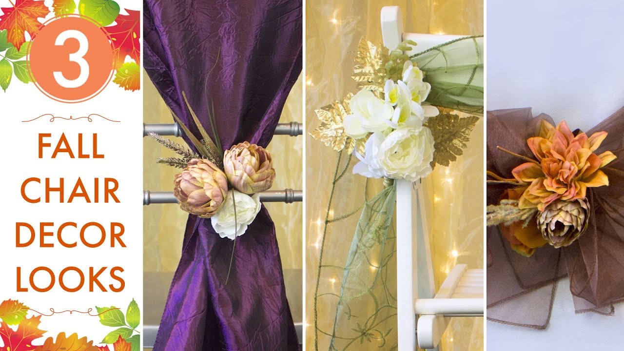 Fall Wedding Ideas | Top 3 Chair Decor Looks | BalsaCircle.com