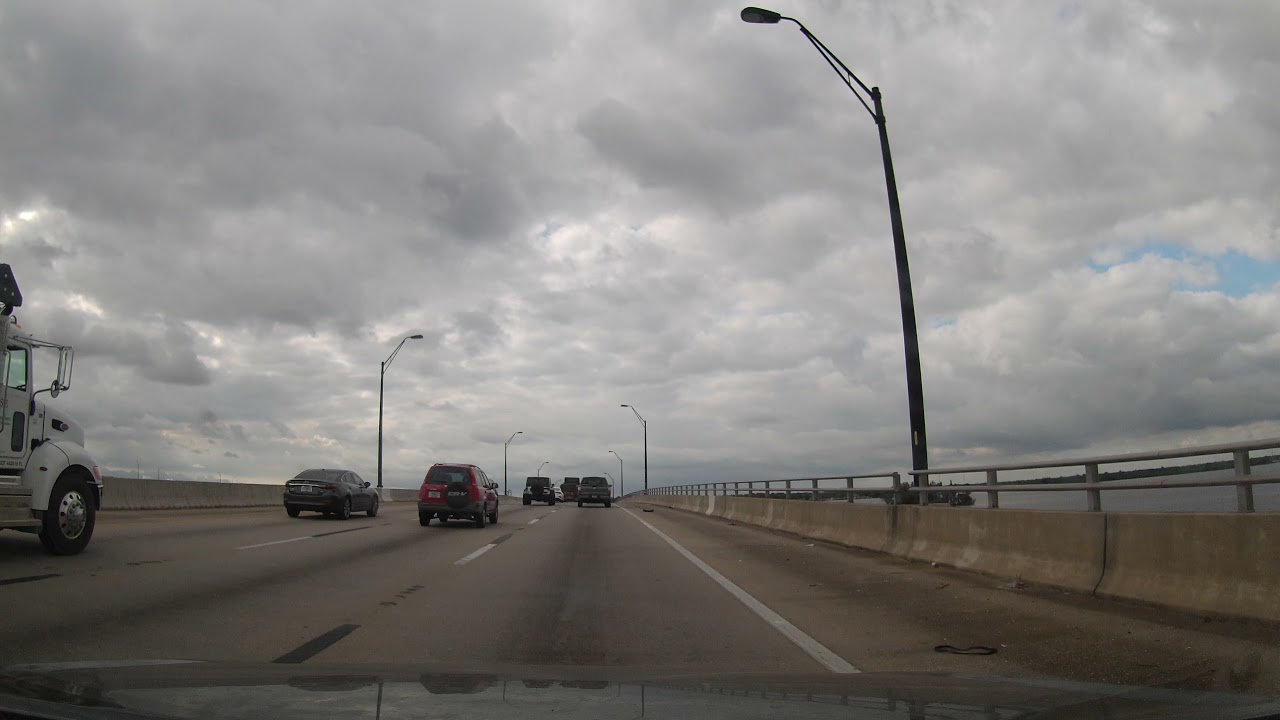 Driving Across The Edison Bridge from Fort Myers to North Fort Myers, Florida