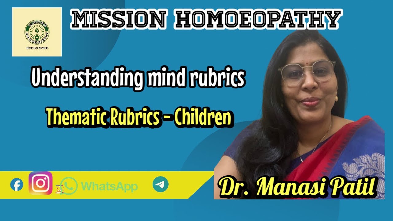 @Mission Homoeopathy |Understanding mind rubrics |Thematic Rubrics ~Children |Fear |Children 