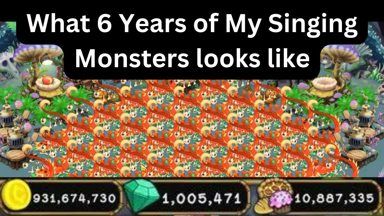 What Six Years Of My Singing Monsters Looks Like