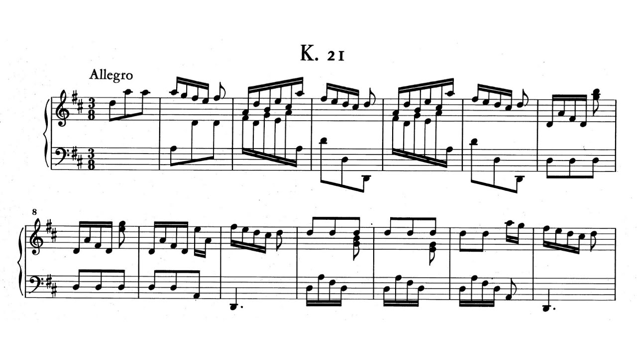 Scarlatti: Keyboard Sonata in D major, K.21