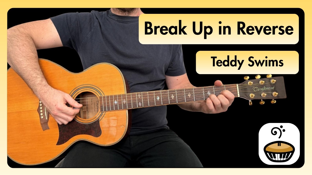 Teddy Swims Break Up in Reverse Guitar Lesson | 4 Easy Chords
