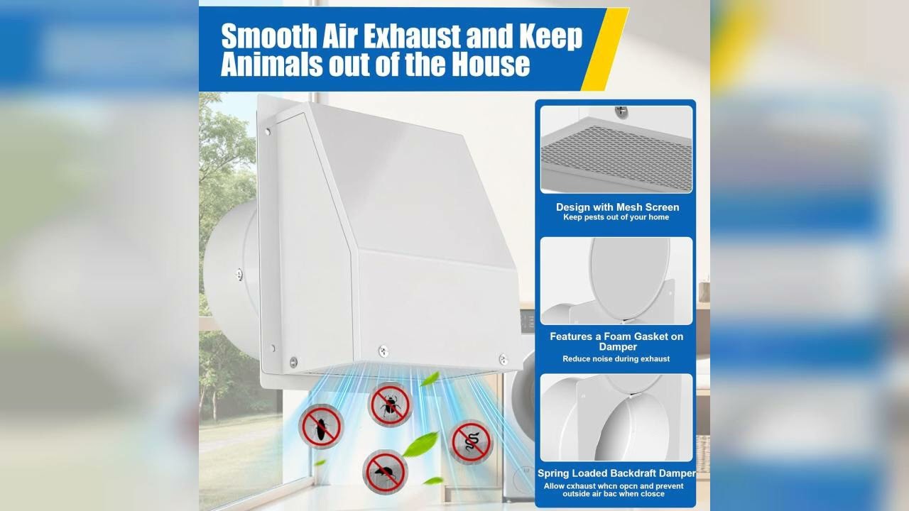 Review: 6 Inch Wall Vent with Screen & Damper, 6