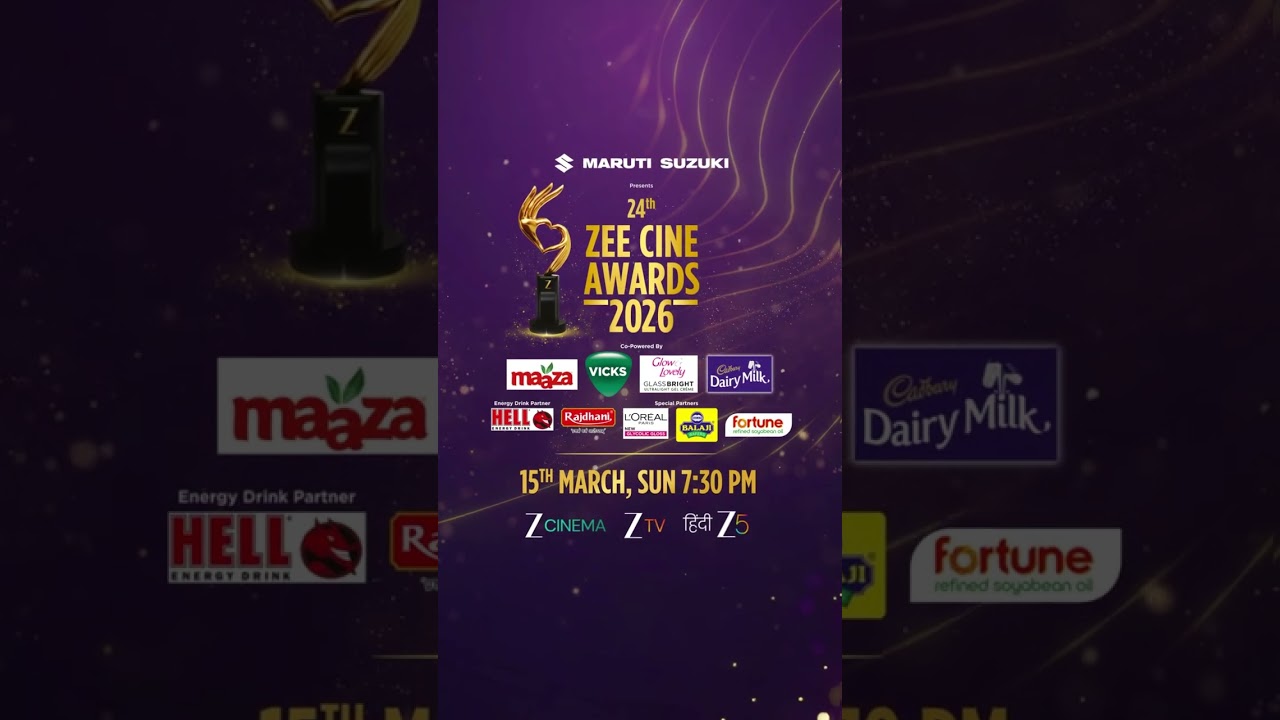 24th Zee Cine Awards 2026 | Watch on 15th March, Sun, 7:30 PM | Zee Cinema, ZeeTV, Zee5