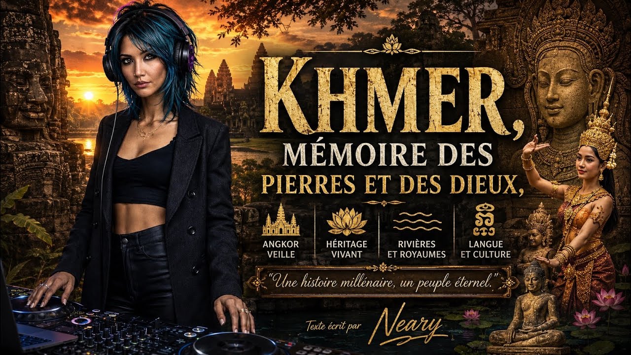 Khmer, mémoire des pierres et des dieux (musique générée par IA texte Neary)@chezNeary 
