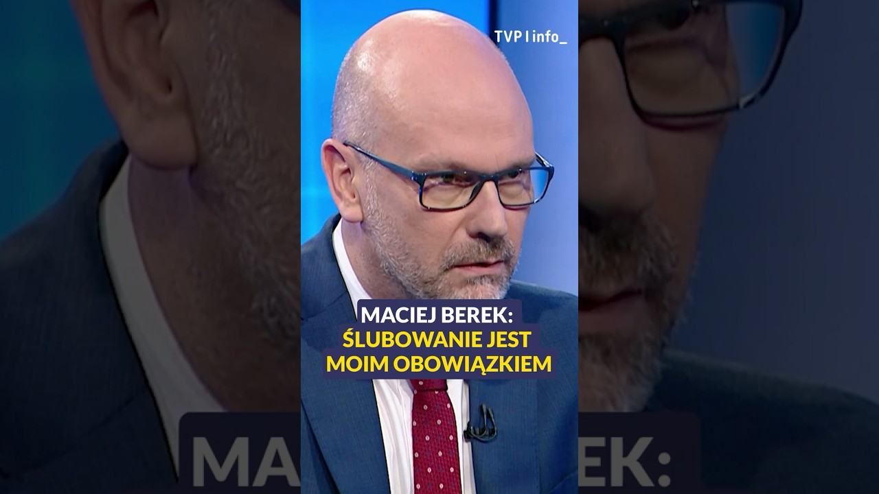 Maciej Berek: ślubowanie jest moim obowiązkiem #polska #polityka #shorts