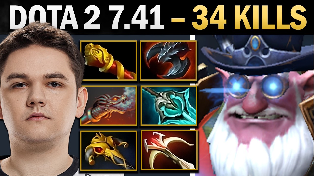Sniper Dota 2 7.41 with 34 Kills and Disperser - Dota Gameplay