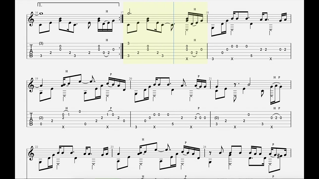 Knockin' On Heaven's Door - Fingerstyle Guitar TAB