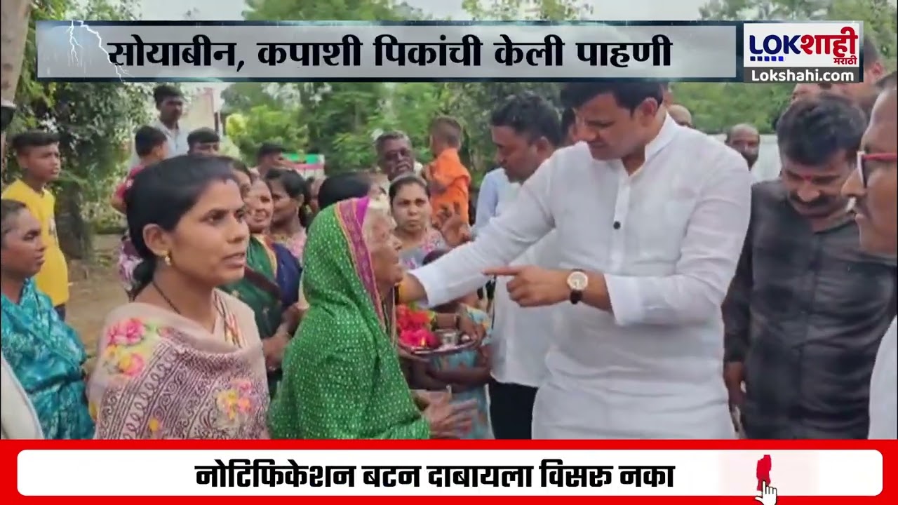 Heavy Rain Vidarbha। विदर्भात पावसामुळे पिकांचे मोठं नुकसान; Ravi Rana पोहोचले शेतकऱ्यांच्या बांधावर