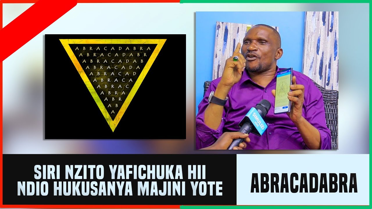 DR.SULLE AFICHUA SIRI NZITO INAYOHUSU MAJINI/ABRACADABRA MAANA YAKE KUBWA NI....