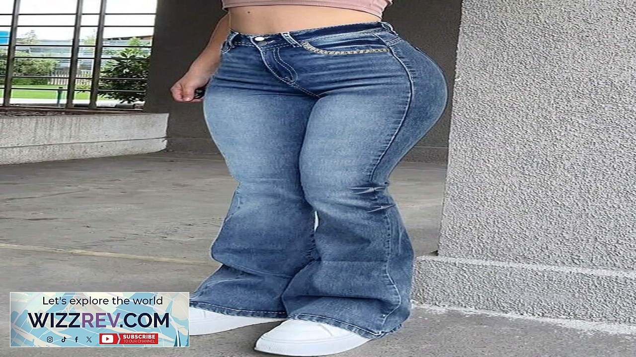 Women's Vintage High Waisted Embroidered Back Pocket Stretchy Flare Jeans SHEIN