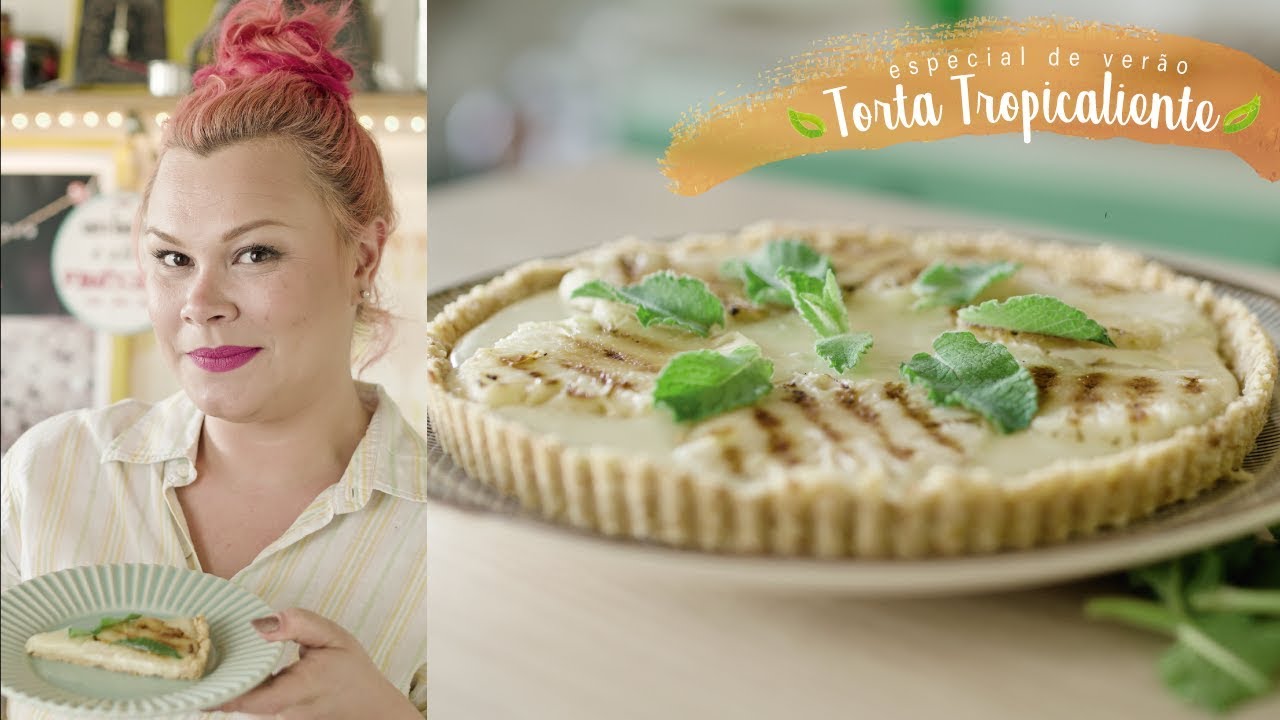 Torta de abacaxi com chocolate branco e hortelã | RECEITAS DE VERÃO