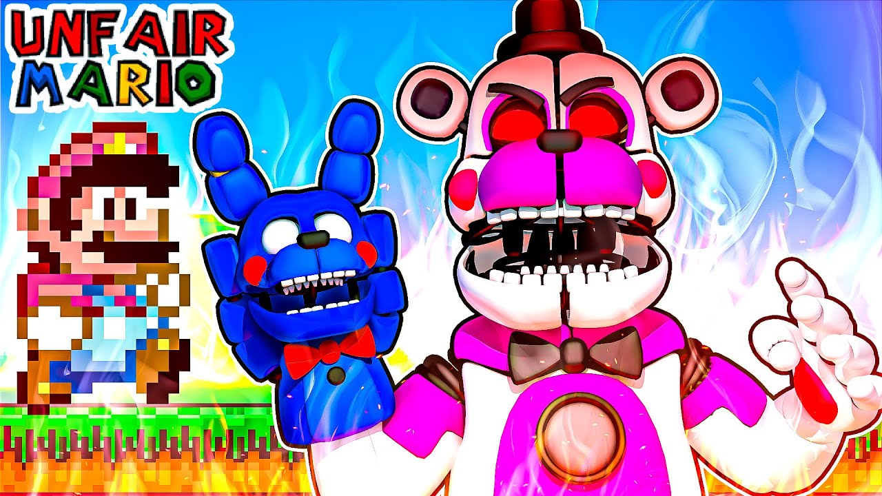 Freddy Fazbear TROLLING Funtime Freddy in Unfair Mario