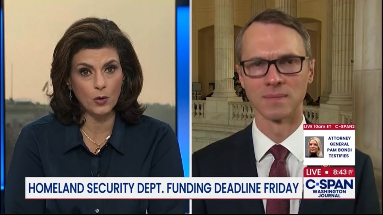 Walkinshaw Joins C-Span to Discuss DHS Funding Negotiations, Epstein Files, and News of Week. 