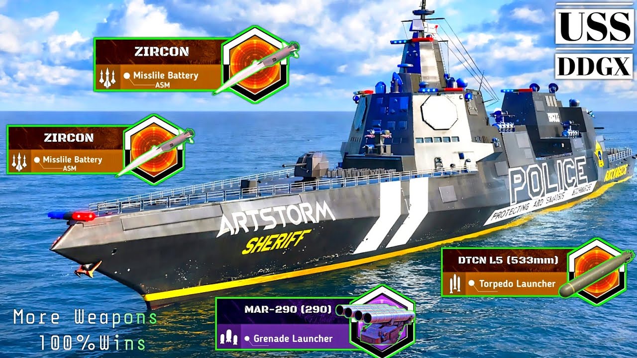 USS DDGX + 4x Zircon 🚀💥 &ndash; Weapon Overload, Massive Damage! Modern Warships